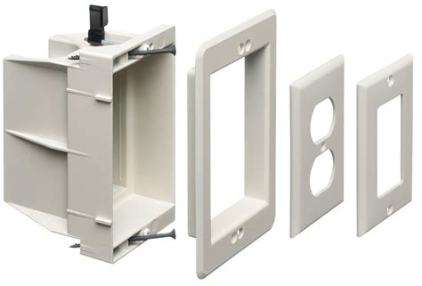 electrical box single gang|1 gang recessed outlet box.